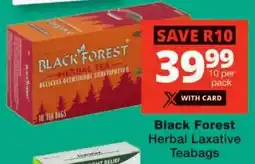Checkers Black Forest Herbal Laxative Teabags offer