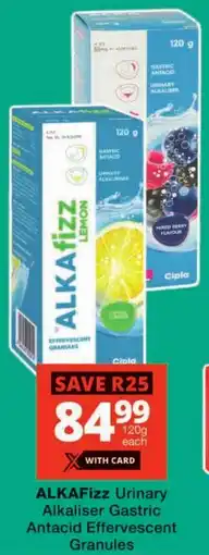 Checkers ALKAFizz Urinary Alkaliser Gastric Antacid Effervescent Granules offer