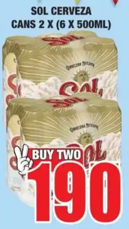Boxer Sol cerveza cans offer