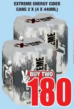 Boxer Extreme energy cider cans offer
