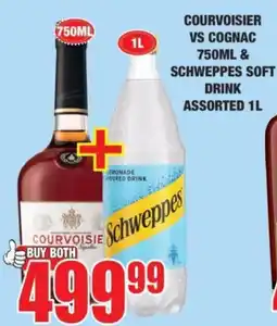 Boxer Courvoisier vs cognac & Schweppes soft drink assorted offer