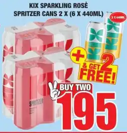 Boxer Kix sparkling rose spritzer cans offer