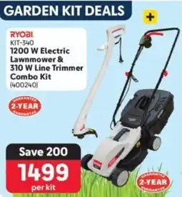 Makro Ryobi 1200 W Electric Lawnmower & 310 W Line Trimmer Combo Kit offer