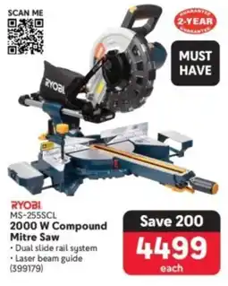 Makro Ryobi 2000 W Compound Mitre Saw offer