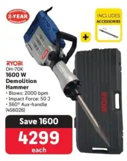 Makro Ryobi 1600w Demolition Hammer offer