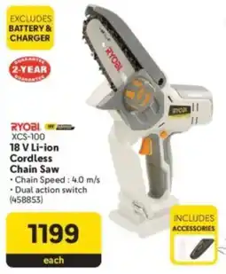 Makro Ryobi 18 V Li-ion Cordless Chain Saw offer