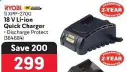 Makro Ryobi 18 V Li-ion Quick Charger offer