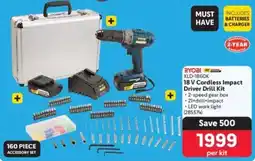 Makro Ryobi 18 V Cordless Impact Driver Drill Kit offer