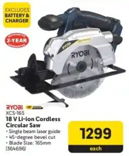 Makro Ryobi 18 V Li-ion Cordless Circular Saw offer