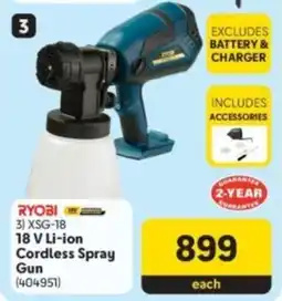 Makro Ryobi 18 V Li-ion Cordless Spray Gun offer