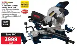 Makro Ryobi 18 V Li-ion Cordless Sliding Mitre Saw offer