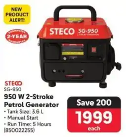 Makro Steco 950 W 2-Stroke Petrol Generator offer
