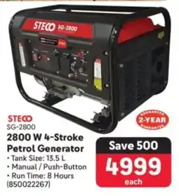 Makro Steco 2800 W 4-Stroke Petrol Generator offer