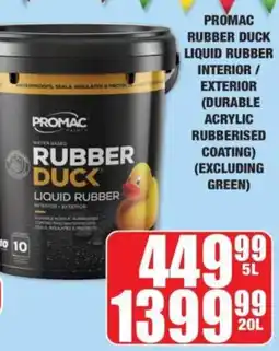 Boxer Promac rubber duck liquid rubber interior/ exterior offer