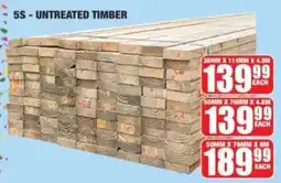 Boxer 5s untreated timber offer