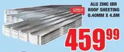 Boxer Alu zinc ibr extended life roof sheeting offer