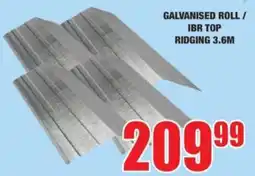 Boxer Galvanised roll/ ibr top ridging offer