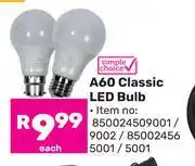 Game Simple Choice A60 Classic LED Bulb 850024509001/9002/850024565001/5002 offer