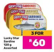 Game Lucky Star Sardine Assorted-For 3 x 120g offer