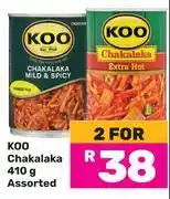 Game Koo Chakalaka Assorted-For 2 x 410g offer