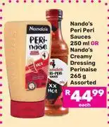 Game Nando's Peri Peri Sauces 250ml Or Nando's Creamy Dressing Perinaise 265g-Each offer