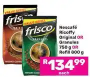 Game Nescafe Ricoffy Original Or Granules 750g Or Refill 800g-Each offer