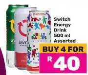 Game Switch Energy Drink Assorted-For 4 x 500ml offer