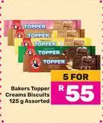 Game Bakers Topper Creams Biscuits Assorted-For 5 x 125g offer
