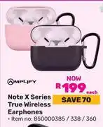 Game Amplify Note X Series True Wireless Earphones 850000385/338/360 offer