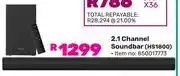 Game Hisense 2.1 Channel Soundbar HS1800 850017773 offer