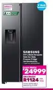 Game Samsung 617L Black Bespoke Side By Side Freezer/Fridge RS70F65K2FFA 850028159 offer