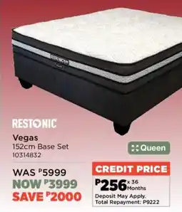 House & Home Restonic Vegas 152cm Base Set offer