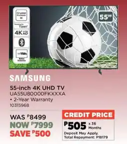 House & Home Samsung 55-inch 4K UHD TV offer