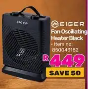 Game Eiger Fan Oscillating Heater Black 850043182 offer