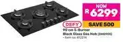 Game Defy 90cm 5 Burner Black Glass Gas Hob DHG905 812274 offer