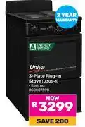 Game Univa 3 Plate Plug In Stove U305-1 850007598 offer