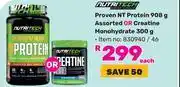 Game Nutritech Proven NT Protein 908g Or Creatine Monohydrate 300g 830940/46-Each offer