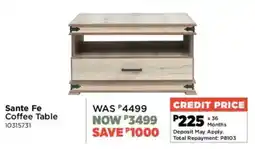 House & Home Sante Fe Coffee Table offer