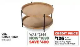 House & Home Villa Coffee Table offer