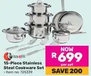 Game Tissolli 15 Piece Stainless Steel Cookware Set 725339-Per Set offer