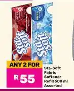 Game Sta Soft Fabric Softener Refill Assorted-For Any 2 x 500ml offer