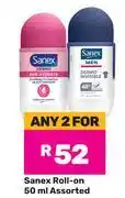 Game Sanex Roll On Assorted-For Any 2 x 50ml offer