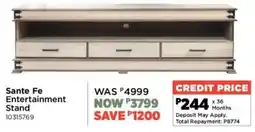 House & Home Sante Fe Entertainment Stand offer