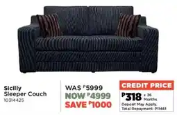 House & Home Sicilly Sleeper Couch offer