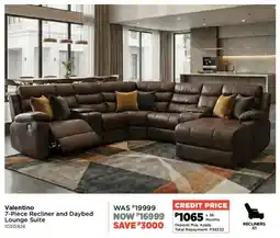 House & Home Valentino Recliner and Daybed Lounge Suite offer