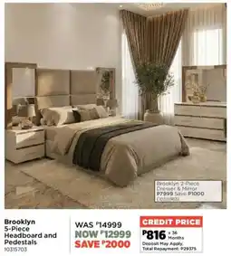 House & Home Brooklyn Headboard and Pedestals offer