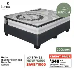 House & Home Lunar Neria 152cm Pillow Top Base Set offer