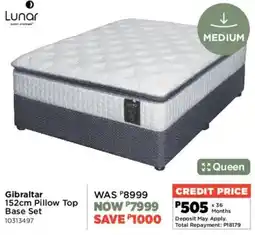 House & Home Lunar Gibraltar 152cm Pillow Top Base Set offer