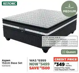 House & Home Restonic Aspen 152cm Base Set offer