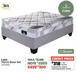 House & Home Serta Lana 152cm Base Set offer